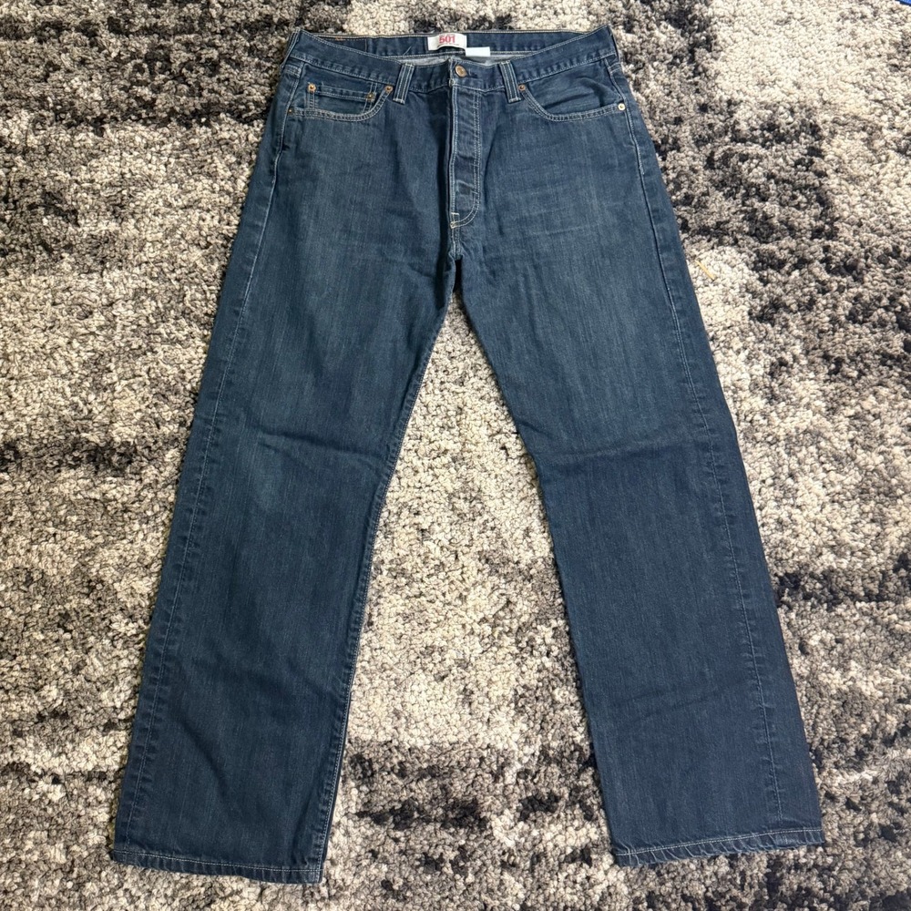 Levis 501 Original Straight Leg Button Fly Jeans Mens 36x30 Medium Wash Blue